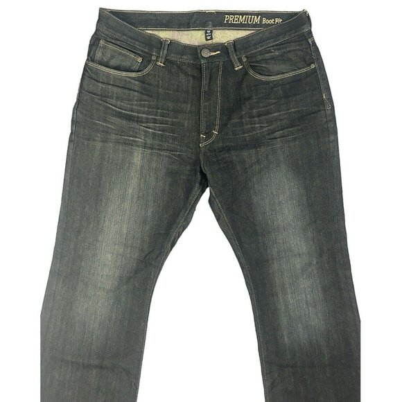 Gap Premium Boot Fit Straight Blue Denim Jeans Men's Size Dark Wash 34W x 30L - Picture 2 of 12